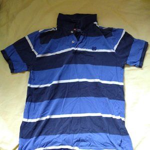 Chaps Striped Light/Dark Blue Polo, L 14/16 (Boys)